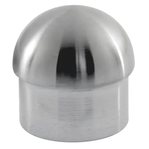 Rounded End Cap For Stainless Steel Handrail Satin Stainless Steel Finish