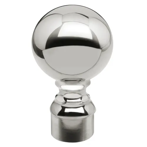Ball Finial For 1.5" Railing Tubing .050" Compatible Tubing Wall Thickness Polished Stainless Steel Finish Ball Finial For 1.5" Railing Tubing .050" Compatible Tubing Wall Thickness Polished Stainless Steel Finish