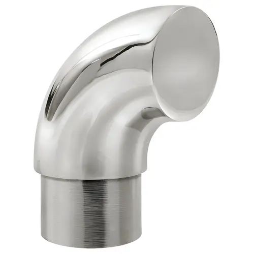 Radius Wall Return For Stainless Steel Stair Railing Polished Stainless Steel Finish Radius Wall Return For Stainless Steel Stair Railing Polished Stainless Steel Finish