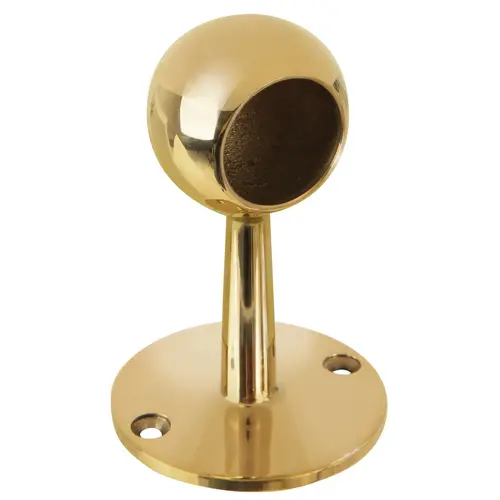 Ball End Short Post For 1" Tubing Polished Brass Finish