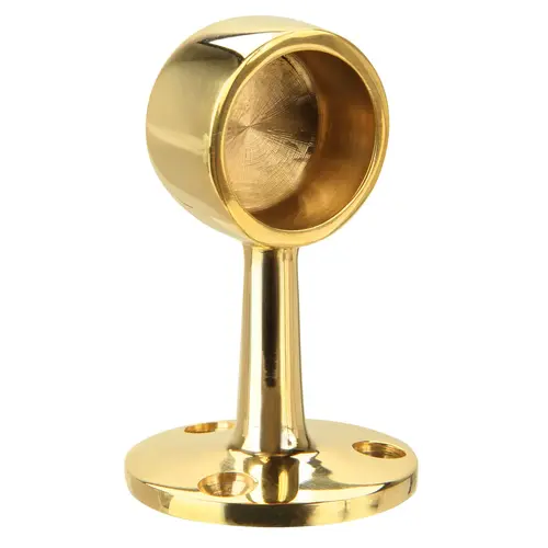 Flush End Post Polished Brass Finish