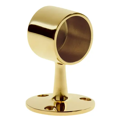 Short Railing Flush End Posts Polished Brass Finish