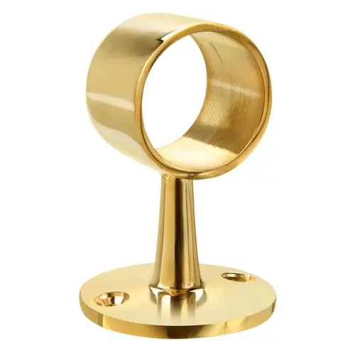 Flush Center Posts For Short Wall Railing Systems Polished Brass Finish