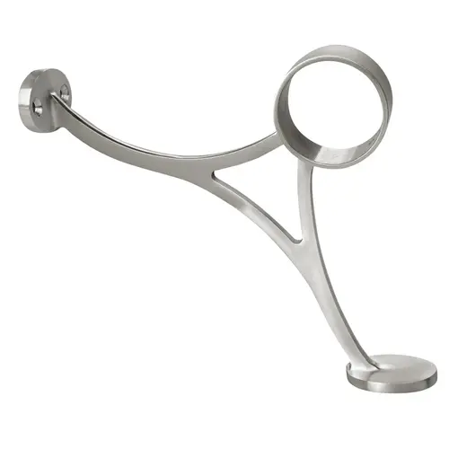 Bar Railing Combination Bracket For Footrail Satin Stainless Steel Finish