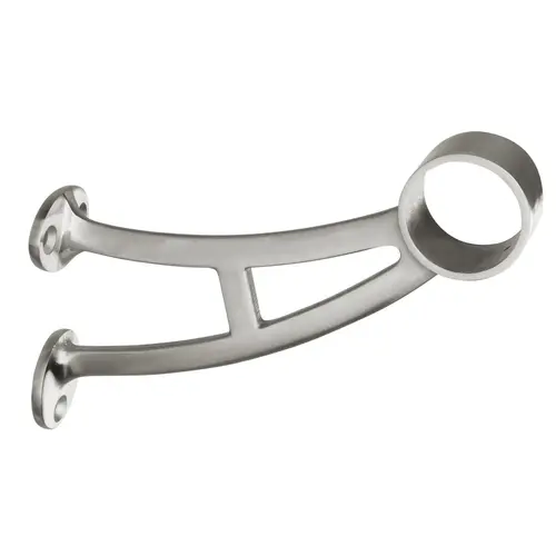 Bar Mounted Footrail Bracket Satin Stainless Steel Finish