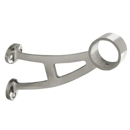 Bar Mounted Footrail Bracket Polished Stainless Steel Finish