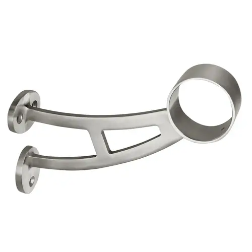 Bar Mounted Bracket For Footrail Satin Stainless Steel Finish