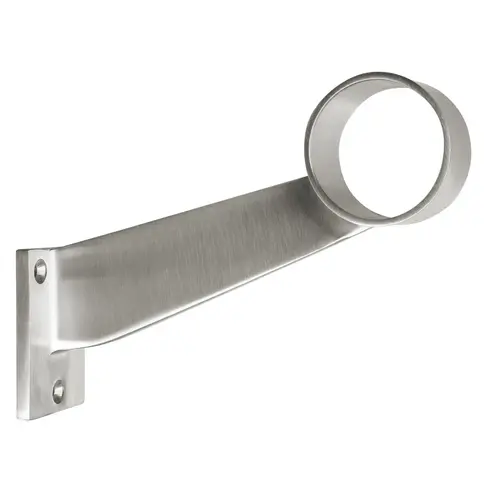 Contemporary Footrail Bracket Satin Stainless Steel Finish