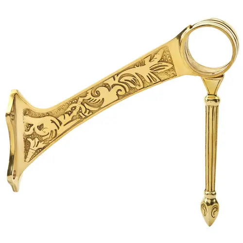 Victorian Footrail Bracket Polished Brass Victorian Footrail Bracket Polished Brass