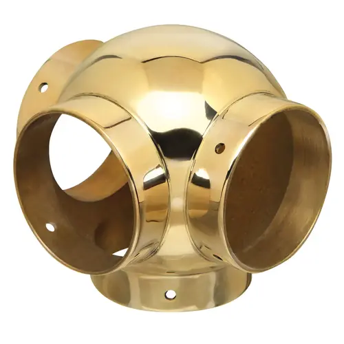 Ball Fitting For 2" Bar Railing Polished Brass Finish Ball Fitting For 2" Bar Railing Polished Brass Finish