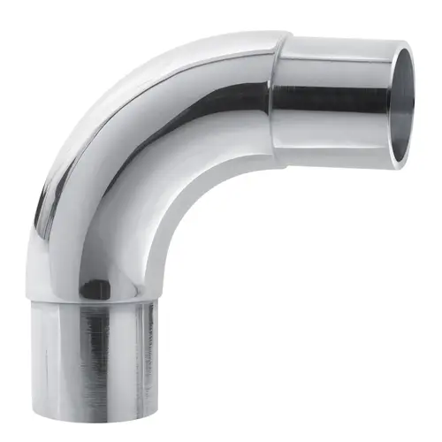 90 Degree Flush Radius Elbow Railing Fitting .050" Compatible Tubing Wall Thickness Polished Stainless Steel Finish 90 Degree Flush Radius Elbow Railing Fitting .050" Compatible Tubing Wall Thickness Polished Stainless Steel Finish