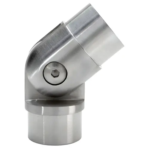 Flush Adjustable Elbow Railing Component Satin Stainless Steel Finish Flush Adjustable Elbow Railing Component Satin Stainless Steel Finish