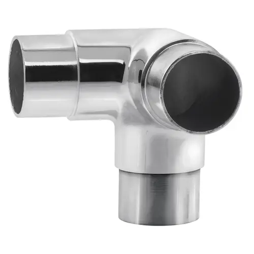 Flush "T" Fitting for 1.67" Railing Tube Polished Stainless Steel Finish Flush "T" Fitting for 1.67" Railing Tube Polished Stainless Steel Finish