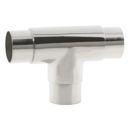 180 Degree Flush T Elbow Railing Component Polished Stainless Steel Finish 180 Degree Flush T Elbow Railing Component Polished Stainless Steel Finish