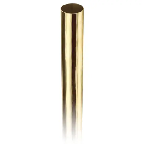 Round Railing Tubing 4 ft Length Polished Brass Finish