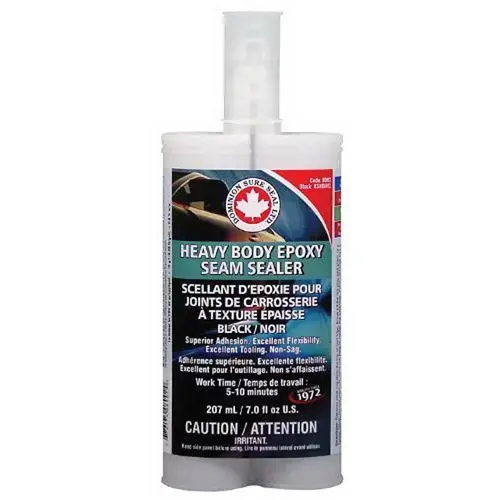 8002 2-Part DTM Heavy Body Epoxy Seam Sealer, 207 mL Cartridge, Liquid, 2 hr Curing Black