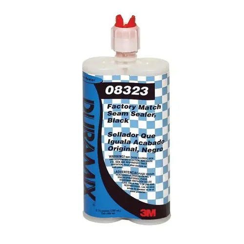 Factory-Match Seam Sealer, 200 mL Cartridge, Liquid, Black/Amber, 10 to 15 min Application, 30 min Curing