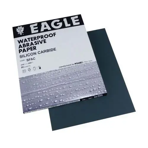 Sanding Sheet, 9 in W x 11 in L, 1500 Grit, Silicon Carbide Abrasive, Paper Backing, Wet