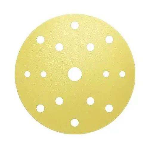 High Performance Sanding Disc, 6 in, 15 Holes, 1500 Grit, Super-Tack Attachment, Yellow High Performance Sanding Disc, 6 in, 15 Holes, 1500 Grit, Super-Tack Attachment, Yellow