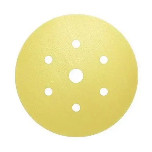 High Performance Abrasive Disc, 6 in, 7 Holes, 1000 Grit, Super-Tack Attachment, Yellow High Performance Abrasive Disc, 6 in, 7 Holes, 1000 Grit, Super-Tack Attachment, Yellow