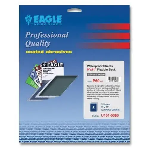 Sanding Sheet, 9 in W x 11 in L, 220 Grit, P220-A Grade, Silicon Carbide