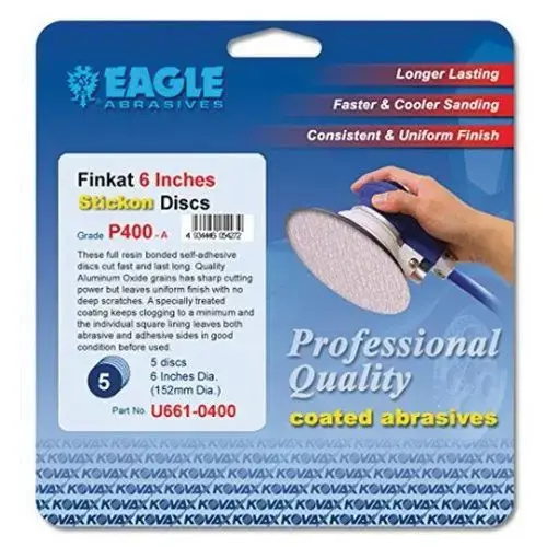 Resin Bonded Abrasive Disc, 6 in, 220 Grit, Stickon (PSA) Attachment Resin Bonded Abrasive Disc, 6 in, 220 Grit, Stickon (PSA) Attachment