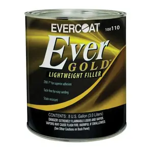 Evercoat 110 Lightweight Body Filler, 3 L Can, Yellow, Liquidy Paste
