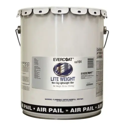 Lightweight Body Filler, 5 gal Pail-Air, Gray, Paste, Lightweight
