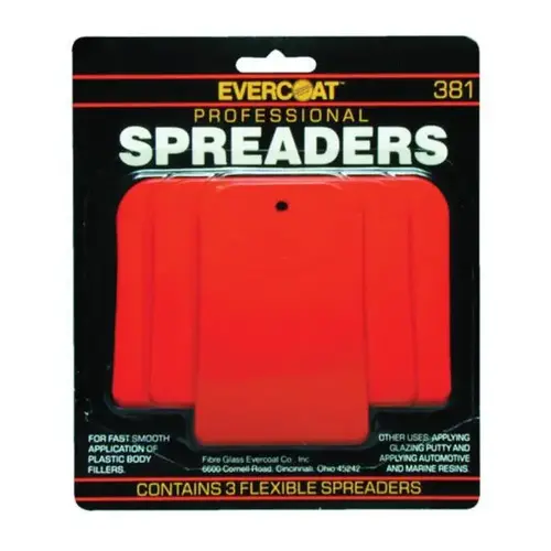 Spreader Kit, 2-1/2 in, 4 in, 5 in, Plastic, Red