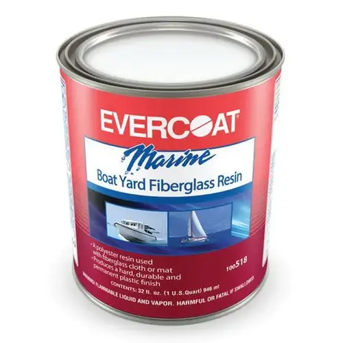 Boat Yard Resin, 1 qt Can, Amber Pink Hazy, Liquid Boat Yard Resin, 1 qt Can, Amber Pink Hazy, Liquid