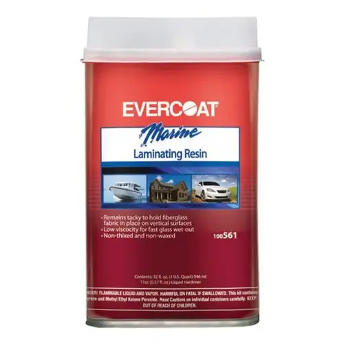 Laminating Resin, 1 qt Can, Clear Pink, Liquid Laminating Resin, 1 qt Can, Clear Pink, Liquid