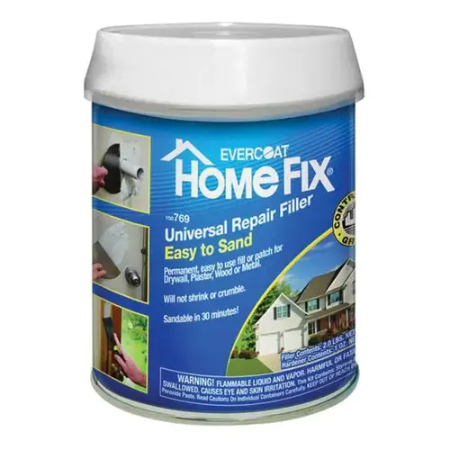 Home-Fix Repair Filler, Paste, Aromatic, Gray, 2 lb Can Home-Fix Repair Filler, Paste, Aromatic, Gray, 2 lb Can