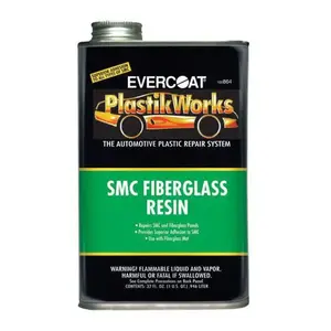 Evercoat 100864 SMC Fiberglass Resin, 1 qt Can, Yellow, Liquid