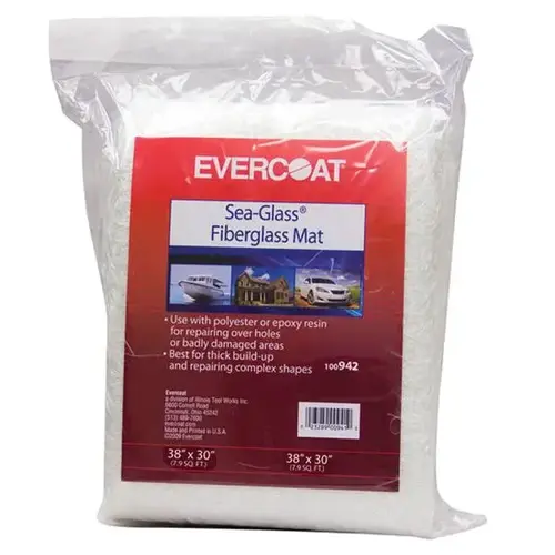 Fiberglass Mat, 0.75 oz Bag, White/Neutral, Solid