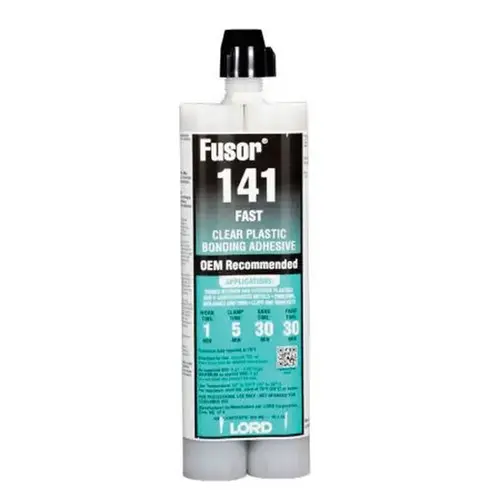 141 2-Part Fast Bonding Adhesive, 10.1 oz Cartridge, Clear, Paste