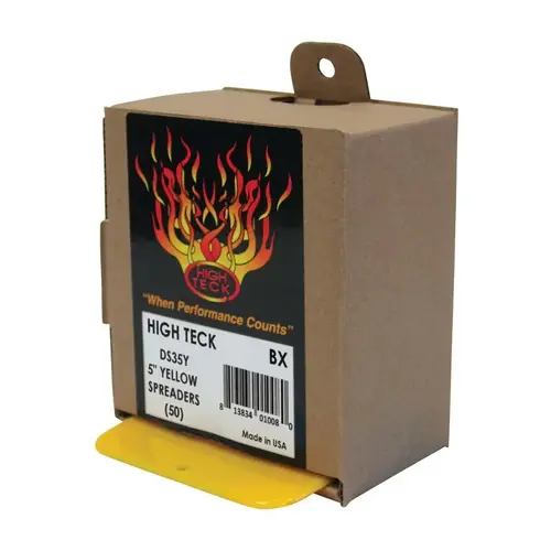 5" Yellow Spreaders, Qty: 50, Hanging Dispenser Box, 12/Case