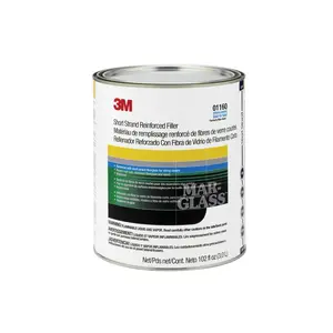 Marson 1160 0 Short Strand Fiberglass Reinforced Body Filler, 1 gal Can, Green, Liquid/Paste, Short Strand