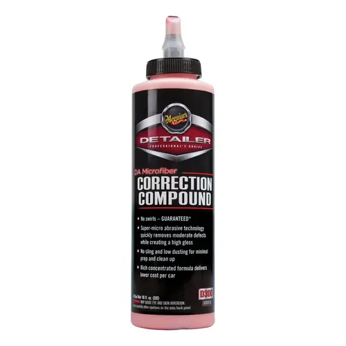 Microfiber Correction Compound, 16 oz Bottle, High Gloss Creamy Red, Liquid