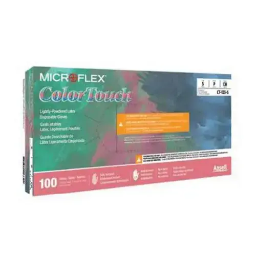 Disposable Exam Gloves, Medium, Natural Rubber Latex, Blue