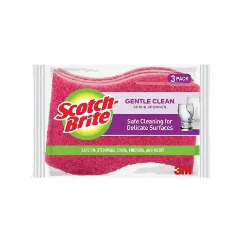 Delicate Care Large Scrub Sponge, 2.6 in W x 4.4 in L, 0.8 in THK Delicate Care Large Scrub Sponge, 2.6 in W x 4.4 in L, 0.8 in THK