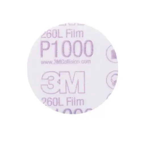 00909 260L Series Abrasive Disc, 3 in Dia, P1000 Grit, Hook and Loop, White 00909 260L Series Abrasive Disc, 3 in Dia, P1000 Grit, Hook and Loop, White