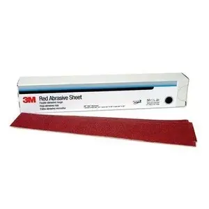 3M 1180 0 316U Series Abrasive Sheet, 2-3/4 in W x 16-1/2 in L, P150 Grit, Medium Grade, Red, Dry
