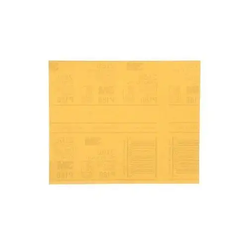 216U Series Abrasive Sheet, 9 in W x 11 in L, P180 Grit, Coarse Grade, Aluminum Oxide Abrasive, Gold 216U Series Abrasive Sheet, 9 in W x 11 in L, P180 Grit, Coarse Grade, Aluminum Oxide Abrasive, Gold