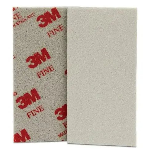 0 Performance Soft Sanding Sponge, 2-3/4 in W x 5-1/2 in L, 400 Grit, Fine Grade, White Color