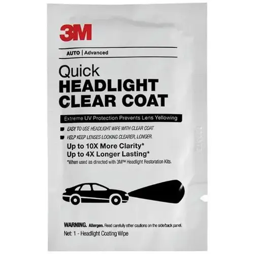 Quick Headlight Clear Coat Wipe, Milky White, Liquid