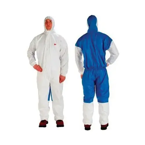 4535 Series Protective Coverall, Large, Polypropylene/Polyethylene, White/Blue 4535 Series Protective Coverall, Large, Polypropylene/Polyethylene, White/Blue