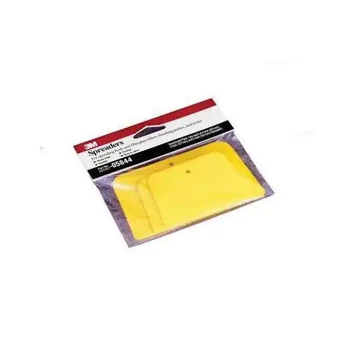 0 3-Piece Spreader Assortment, 6 in L, Plastic, Yellow