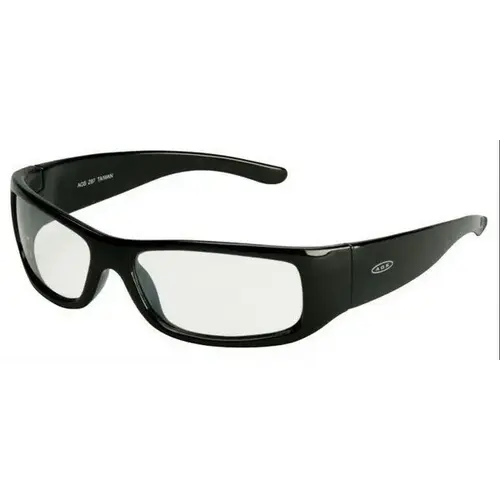 Protective Eyewear, Indoor/Outdoor Mirror Lens, Black Frame Protective Eyewear, Indoor/Outdoor Mirror Lens, Black Frame