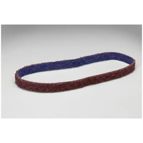 DF-BL Series Non-Woven Durable Flex Belt, 1/2 in W x 18 in L, Medium Grade, Maroon