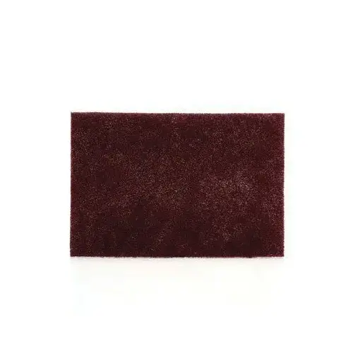 Non-Woven Sanding Hand Pad, 6 in W x 9 in L, 320/400 Grit, A Very Fine Grade, Maroon